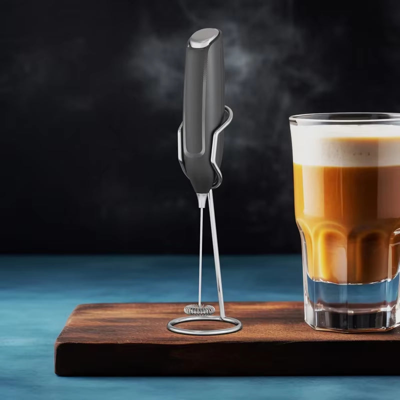 1Pcs Electric Milk Frother Hand Blender Portable Mini Handheld Fast Foamer Coffee Cappuccino Whisk Mixer Food Blender with Stand