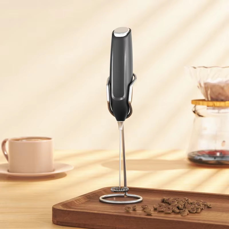 1Pcs Electric Milk Frother Hand Blender Portable Mini Handheld Fast Foamer Coffee Cappuccino Whisk Mixer Food Blender with Stand