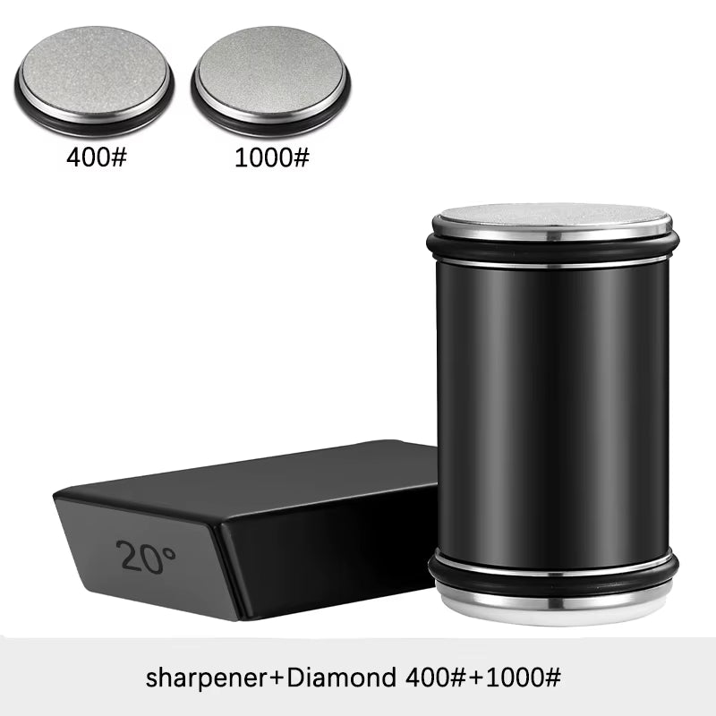 Rolling Knife Sharpener Magnetic Knife Holder Diamond Sharpening Stone Kit with 15 and 20 Degrees Angle Roller Kitchen Accessory