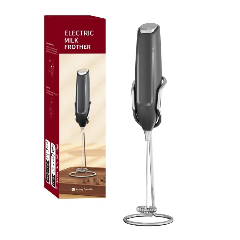 1Pcs Electric Milk Frother Hand Blender Portable Mini Handheld Fast Foamer Coffee Cappuccino Whisk Mixer Food Blender with Stand